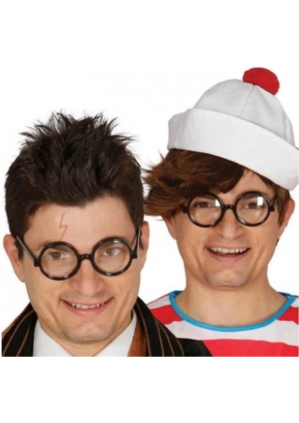 Siyah Çerçeveli Numarasız Camlı Öğrenci Şaka Gözlüğü 1 Adet