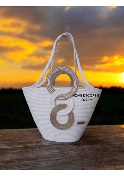 Hasır Omuz Çantası Plaj Çantası Günlük Çanta El Emeği Handmade