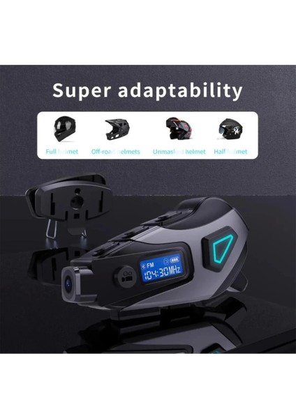 Kameralı Radyolu Wifi Uygulamalı Kask Kulaklık Su Geçirmez Bluetooth 5.4 Motosiklet Kask Kulaklığı