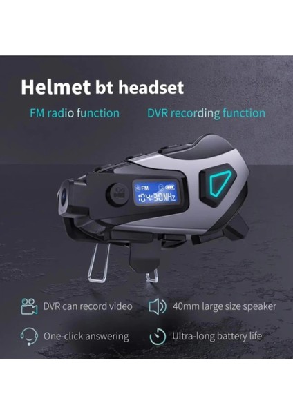 Kameralı Radyolu Wifi Uygulamalı Kask Kulaklık Su Geçirmez Bluetooth 5.4 Motosiklet Kask Kulaklığı