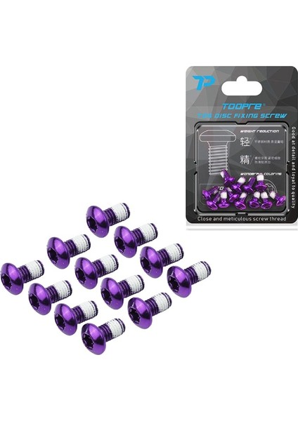 Bisiklet Disk Fren Rotor Vida Seti Mor T25 12 Adet