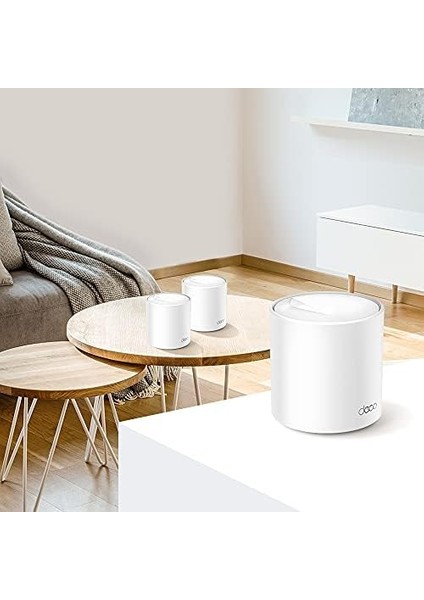 Deco X60(2-PACK), AX5400 Mbps, 1 Ghz Dört Çekirdekli Cpu, Wpa3, Ofdma ve Mu-Mimo, 150 Cihaza Kadar Bağlantı, 490 M²&apos;ye Kadar Kapsama, Mobil Uygulama ile Kolay Kurulum, Wi-Fi 6 Mesh Sistemi