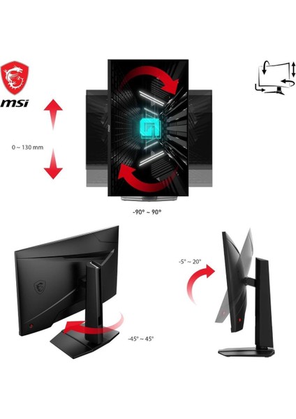 Msı G274QPF E2 27" 1 Ms 2k Pivot IPS 180 Hz Oyuncu Monitörü Outlet
