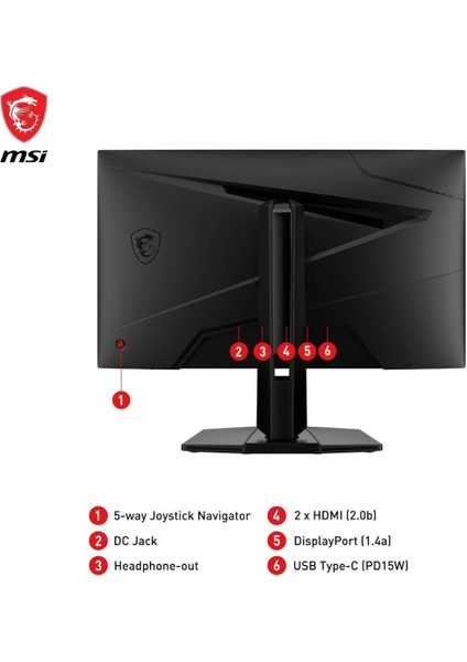 Msı G274QPF E2 27" 1 Ms 2k Pivot IPS 180 Hz Oyuncu Monitörü Outlet