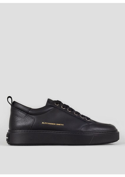 Siyah Erkek Deri Sneaker ASBABDM-3303-TBK