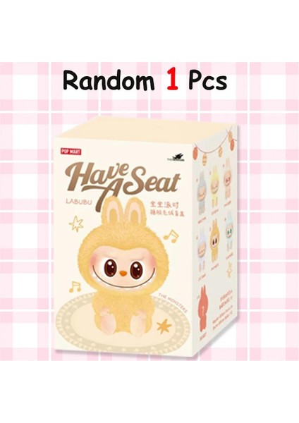 Kabarcık Kumaş Kutu Labubu3.0 Üç Nesil Peluş Bebek Vinil Sevimli Bebek Moda Yellow