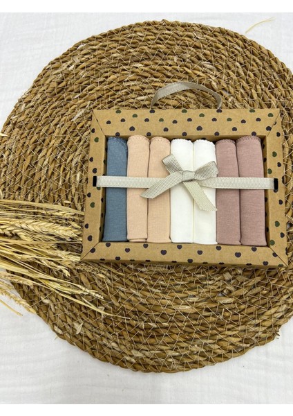 Uni Style Desenli Penye Bebek Ağız Mendili 7'li 2025