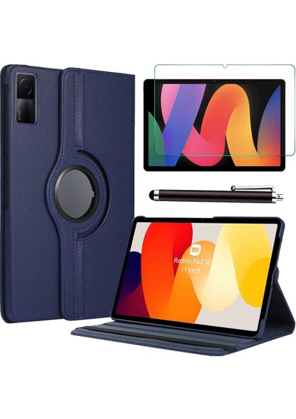 Xiaomi Redmi Pad Se 11 Uyumlu Tablet Kılıfı Cam Ekran Koruyucu Kalem Set