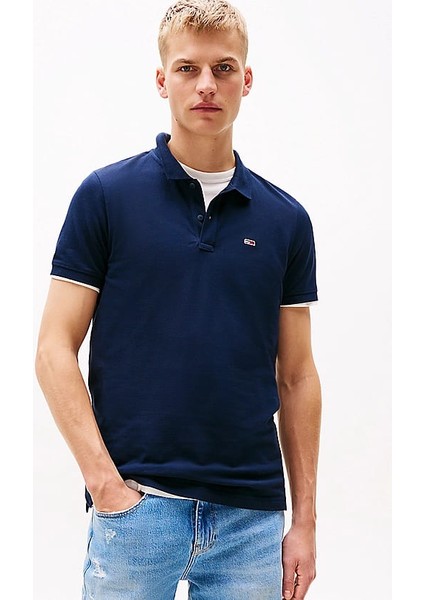Erkek Tjm Slim Fit Polo T-Shirt - Lacivert