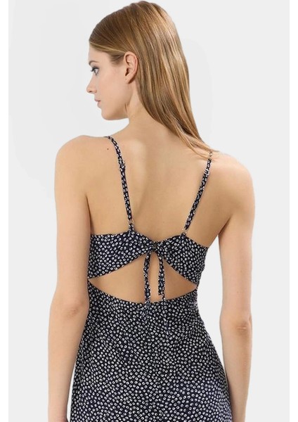 Yazlık Kolsuz Çiçek Desenli A Line Midi Elbise Shally Dokuma Viskoz Uzun Ömürlü modelleri