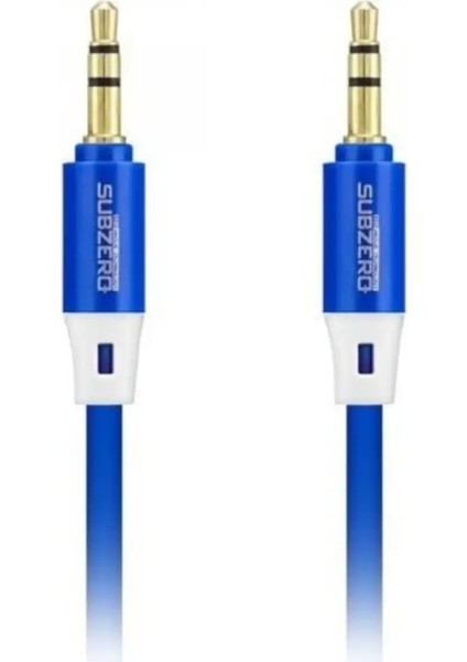 Subzero Aux Kablo 1 Metre Renkli Ses Aktarım Kablosu 3.5 Jack Giriş AX35