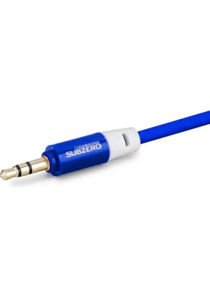 Subzero Aux Kablo 1 Metre Renkli Ses Aktarım Kablosu 3.5 Jack Giriş AX35