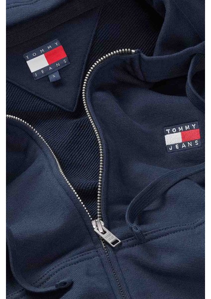Kadın Bxy Crop Fermuarlı Kapüşonlu Sweatshirt - Lacivert fiyatları