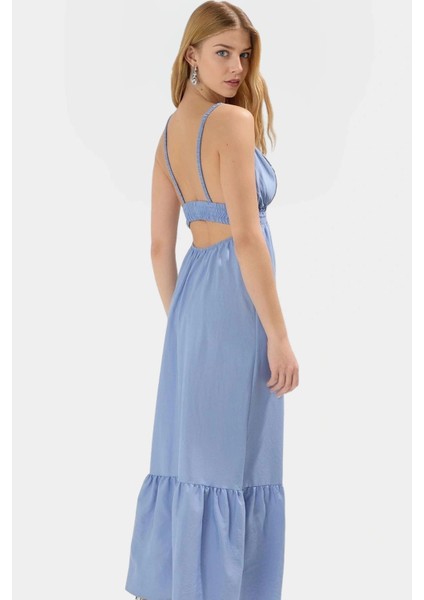 Rahat ve Şık Polyester Midi Elbise Günlük Kullanım Profesyonel Görünüm Dayanıklı Malzeme