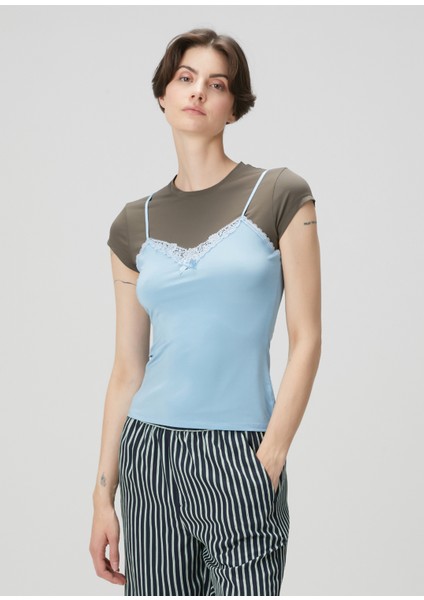 Gri Mavi T-Shirt modelleri