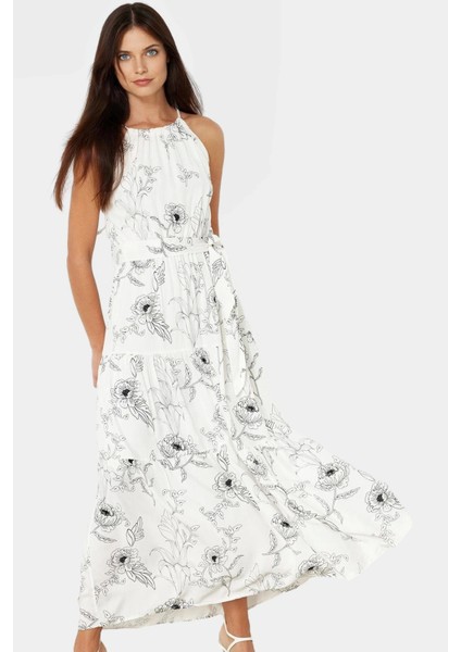 Kolsuz Halter Yaka Çok A Line Maxi Elbise Yaz Için Şık ve Rahat Modern Stil Yüksek Kalite modelleri