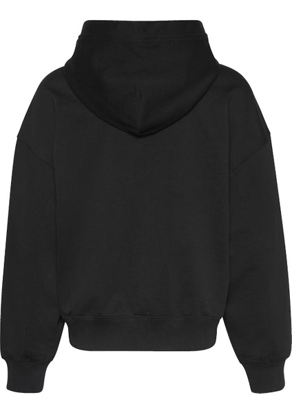 Kadın A - Logo Emb French Kapüşonlu Fermuarlı Sweatshirt - Siyah fiyatları