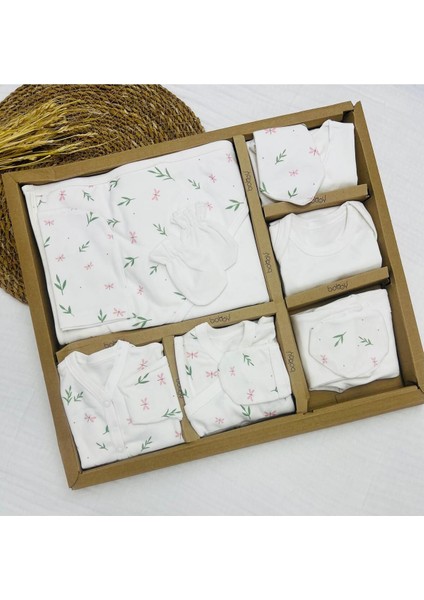 Desenli 10 Parça Hastane Çıkışı (Yenidoğan) Zıbın Seti