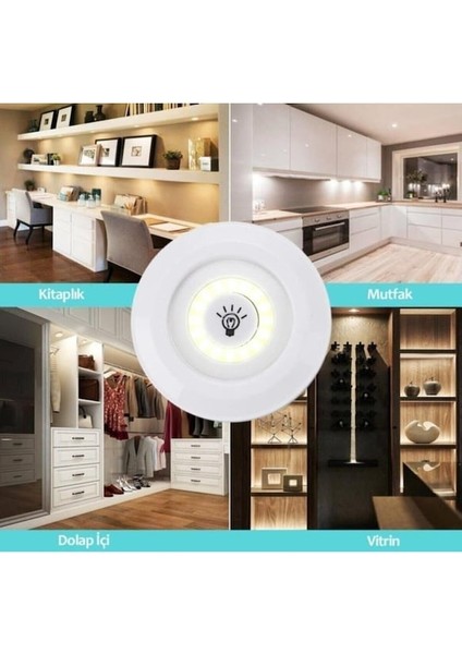 Kablosuz Uzaktan Kumandalı 3lü LED Lamba Seti fiyatları