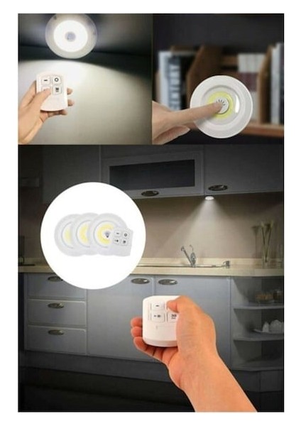 Kablosuz Uzaktan Kumandalı 3lü LED Lamba Seti modelleri
