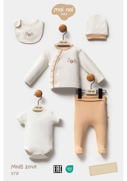 My Baby Kumsal Çiçek Desen 5'li Set Hastane Çıkışı