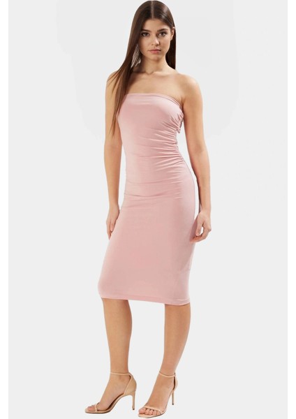 Şık Bodycon Elbise Esnek Örme Kumaş Midi Boy Yaz Mevsimi Özenle Seçilmiş Yüksek Kalite fiyatları