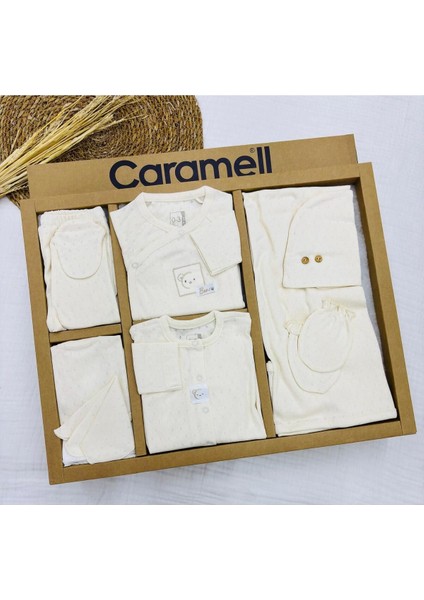 Jakarlı Yazlık Ayı Desenli 10'lu Hastane Çıkışı Zıbın Seti (Yenidoğan) 2025