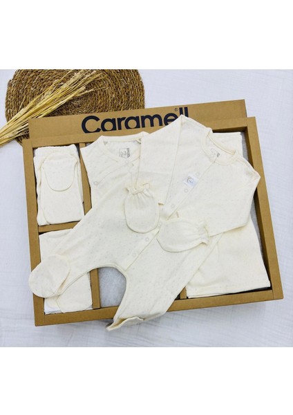 Jakarlı Yazlık Ayı Desenli 10'lu Hastane Çıkışı Zıbın Seti (Yenidoğan) 2025 modelleri