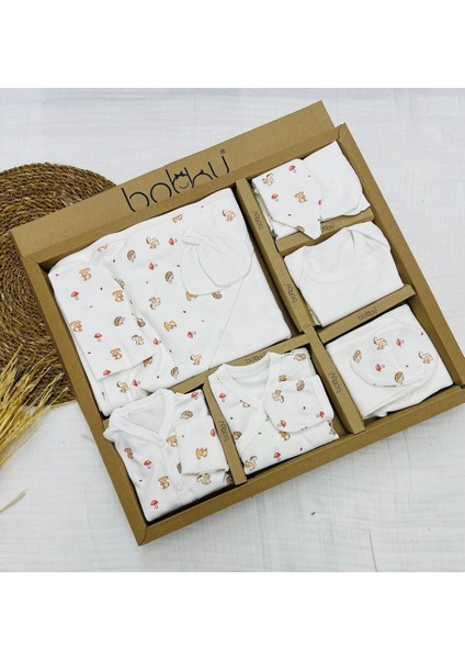 Desenli 10 Parça Hastane Çıkışı (Yenidoğan) Zıbın Seti