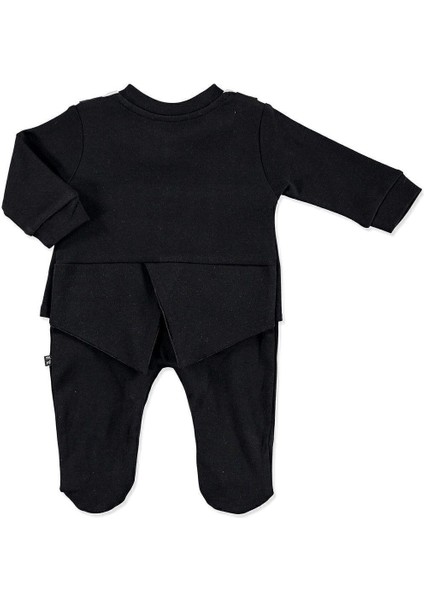 Bebek Smokin Interlok Uzun Kol Patikli Bebe Yaka Tulum modelleri