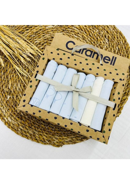 Uçan Balon Desenli Penye Bebek Ağız Mendili 7'li 2025