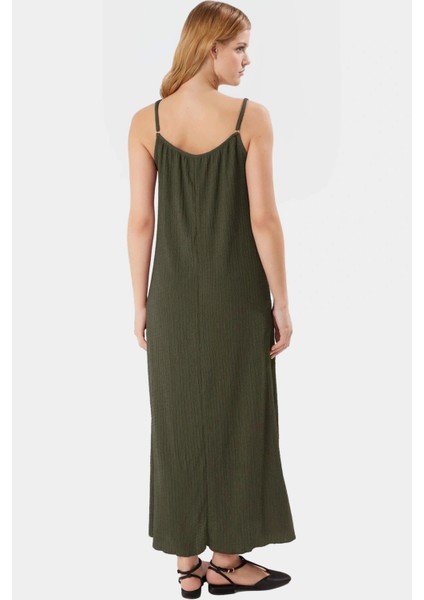 Pamuklu A Line Maxi Elbise V Yaka Örme Kumaş Rahat Kalıp Özenle Seçilmiş Modern Stil Özel Tasarım