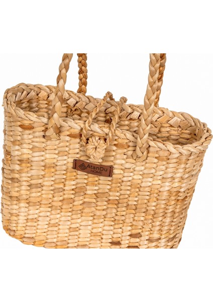 El Yapımı Doğal Hasır El Çantası – 25X19 cm | Şık, Tarz ve Çok Amaçlı Kullanım