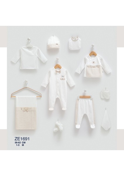 Papyonlu 10'lu Set Bebek Hastane Çıkışı 2025 (Yenidoğan)