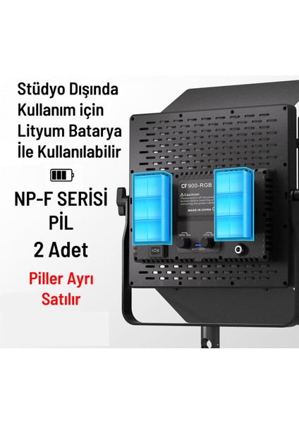 CF-900R Rgb LED Ikili Video ve Fotoğraf Işık Seti