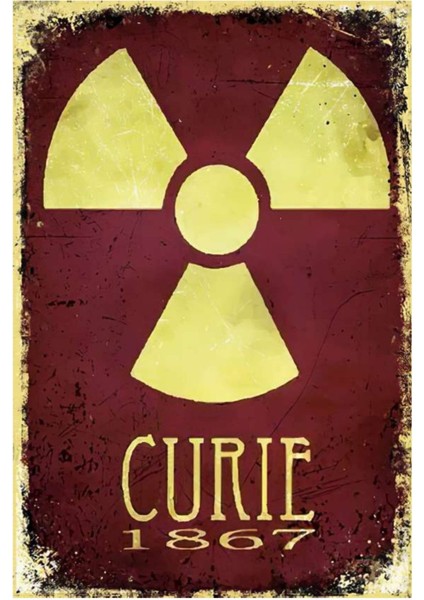 Curie 1867 Ahşap Mdf Poster, Modern Duvar Dekoru, Sanatsal Poster, Ev Ofis, Cafe Duvar Süs
