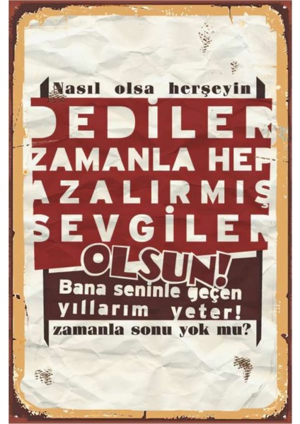 Slogan Retro Ahşap Mdf Poster, Modern Duvar Dekoru, Sanatsal Poster, Ev Ofis, Cafe Duvar Süs
