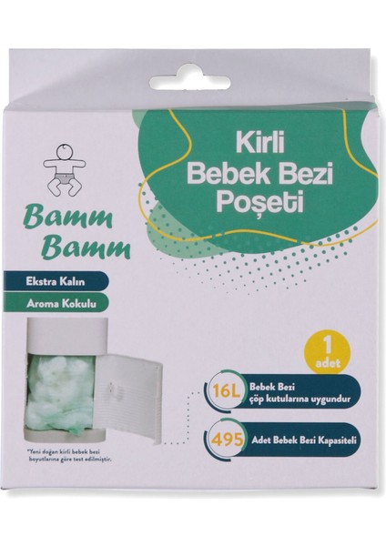 Kokulu Bebek Bezi Çöp Poşeti 495 Bez Kapasiteli