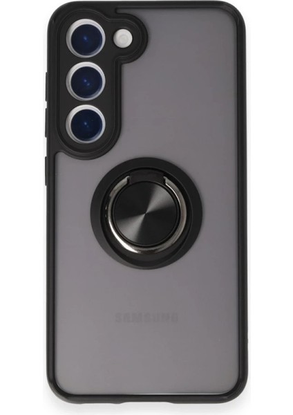Samsung Galaxy M15 Kılıf Montreal Yüzüklü Silikon Kapak - Siyah Bstmy