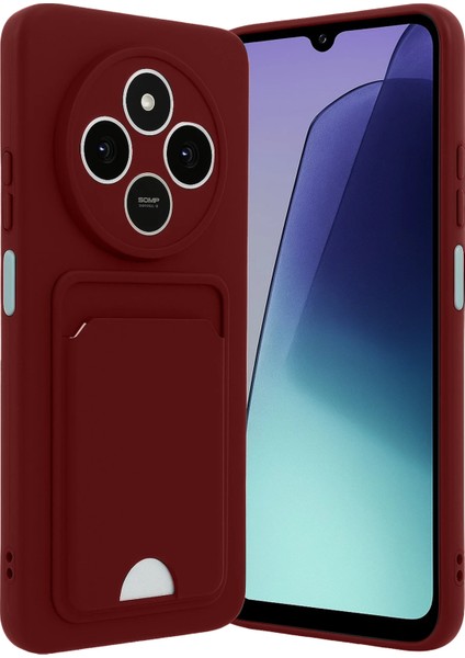 Xiaomi Redmi 14C Kelvin Kartvizitli Silikon - Bordo Bstmy