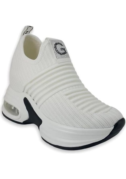 300-8 Hafif Taban Günlük Bayan Spor Ayakkabı-Beyaz