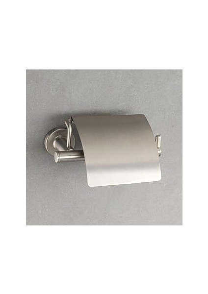 System Hoop Kapaklı Tuvalet Kağıtlığı Saten Renk 85X118X170 mm