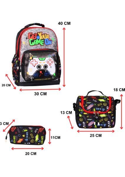 Suya Dayanıklı Erkek Çocuk Ortopedik Gamer Desen İlkokul Sırt Çantası Beslenme, Kalemlik Lüks Okul Çantası modelleri