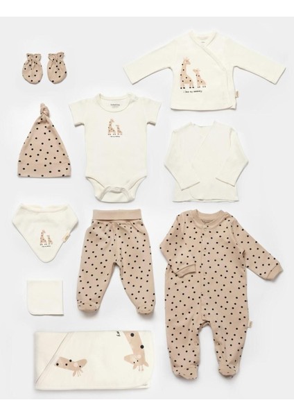 Organik Zürafa Desenli 10 Lu Set CSY5112