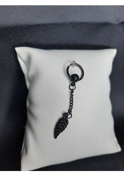 Yaprak Unisex Çelik Küpe