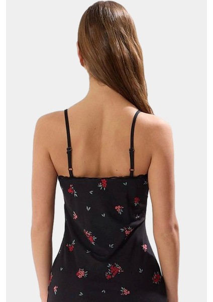 Yazlık Çiçekli Maxi Elbise V Yaka Dantel Detay Örme Kumaş Rahat ve Şık Modern Stil fiyatları