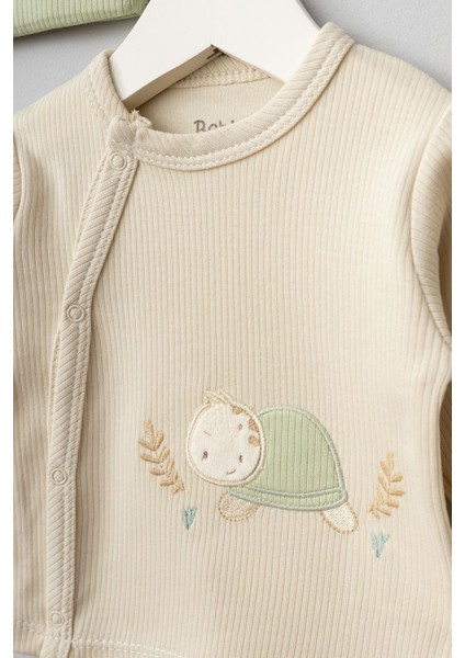 Kaplumbağa Desenli 10 Parça Kutulu Yenidoğan Hastane Çıkısı Seti fiyatları