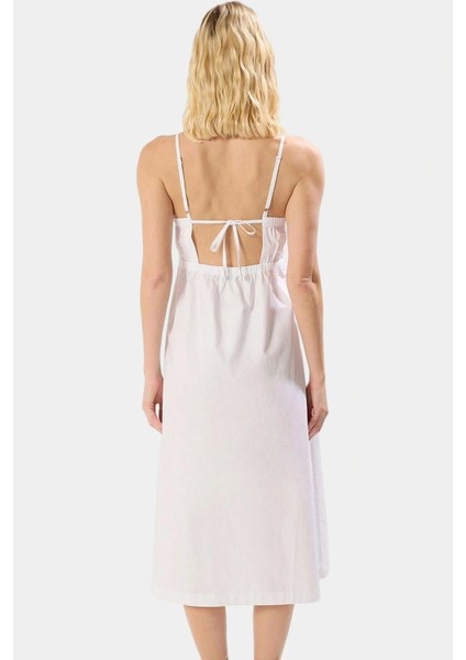 Poplin Dokuma Midi Elbise A Line Kalıp Rahat Yazlık Casual Dayanıklı Malzeme Zarifane Tasarım fiyatları