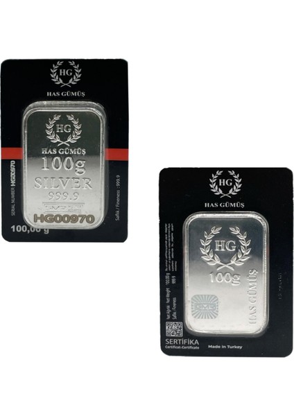 100GR (999.9) Külçe Gümüş fiyatları