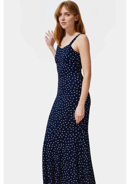 Yazlık Çiçekli Maxi Elbise Bodycon Kesim Nefes Alabilir Polyester Elastan Casual Mükemmel Uyum